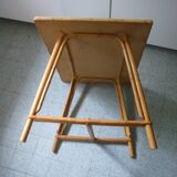 Table en rotin vintage