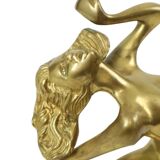 Sculpture de style Art déco femme nue en laiton massif