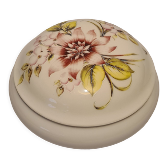 Limoges porcelain candy box with floral decoration