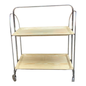 Folding travel service in vintage formica