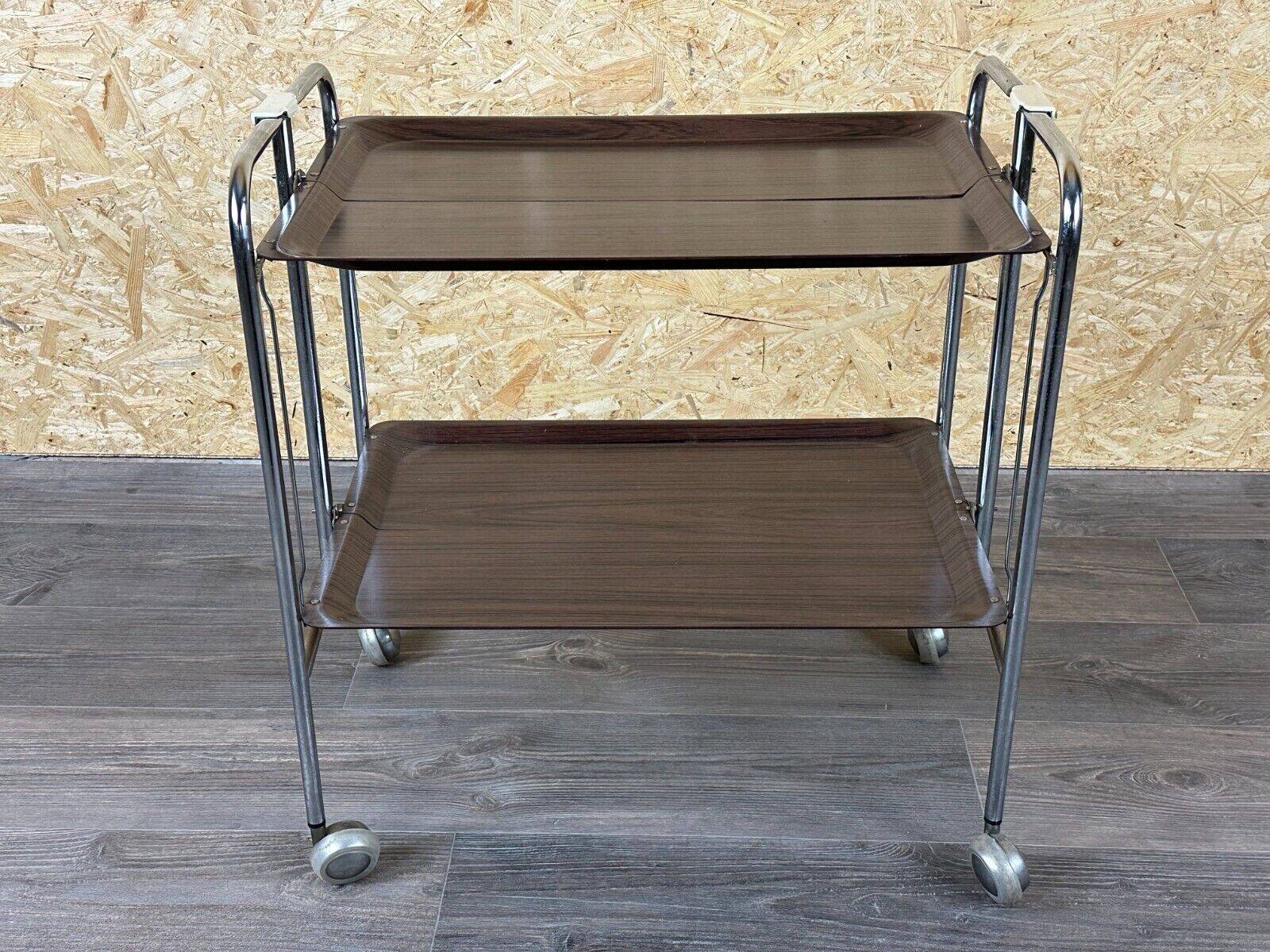 60s 70s serving trolley dinette side table space age brown design