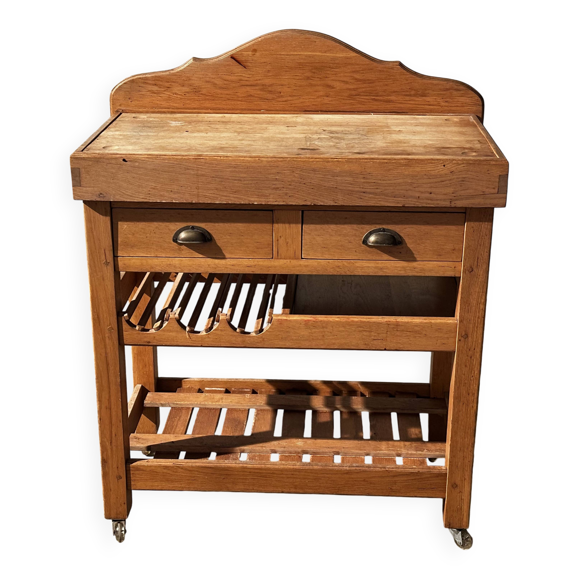 Meuble Billot - ancien meuble de boucher