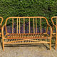 Salon vintage canapé et 2 fauteuils en rotin