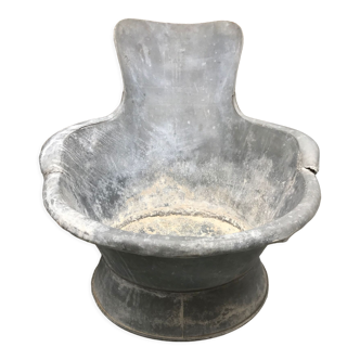 Baignoire à dossier zinc XIX