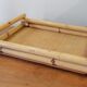 Tray in rattan and bamboo 70s