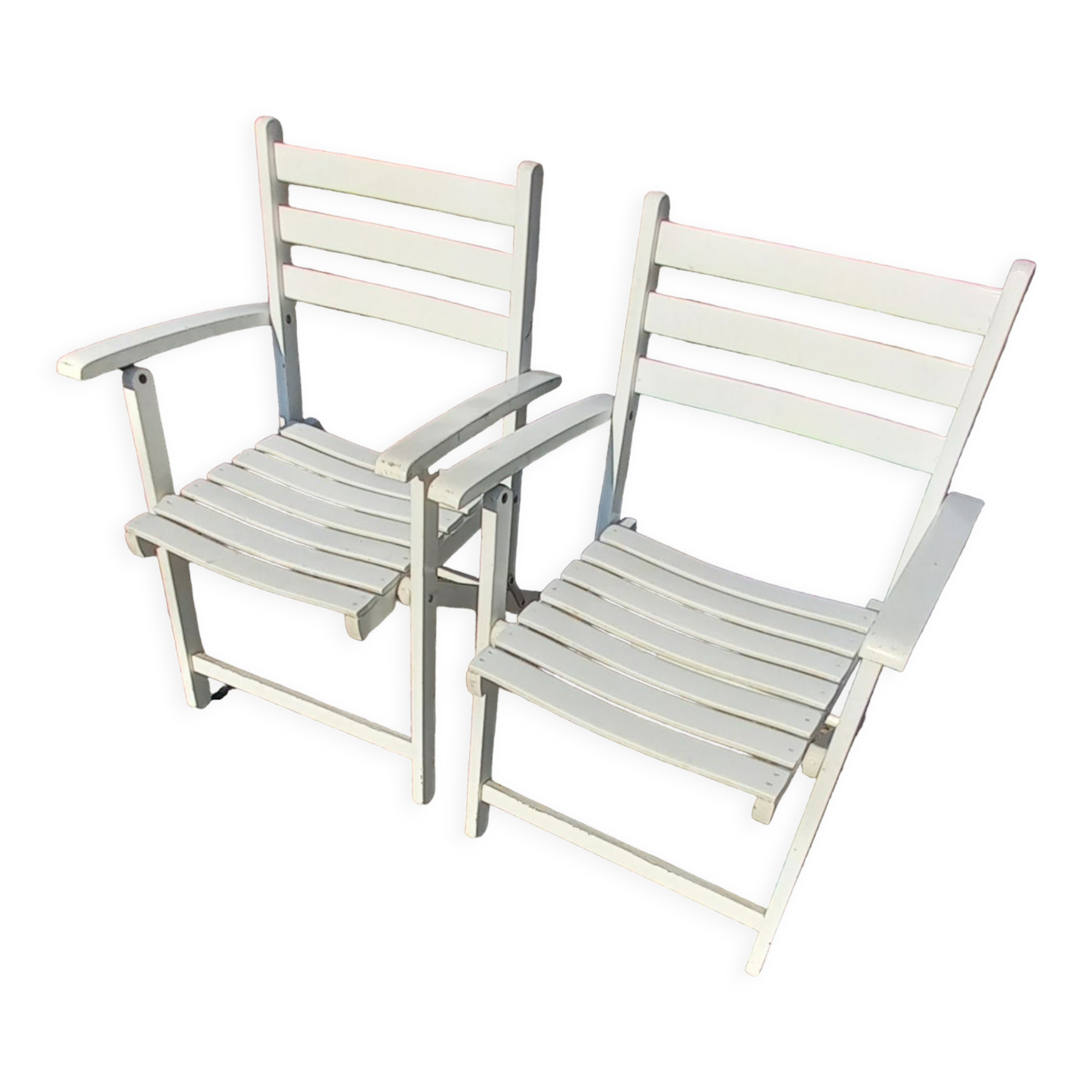 Paire de fauteuils vintage Dejou jardin