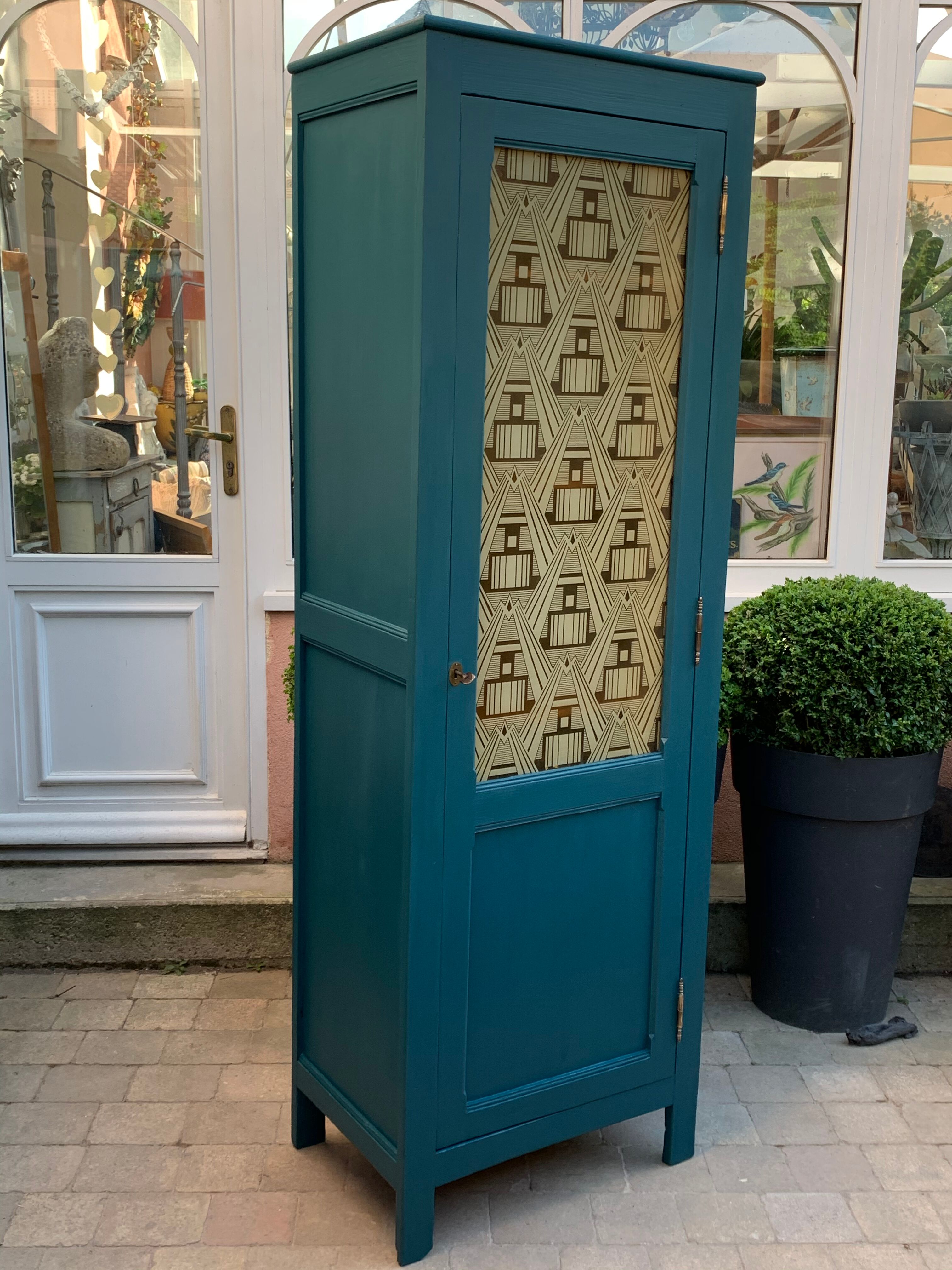 Art Deco glass Parisian wardrobe