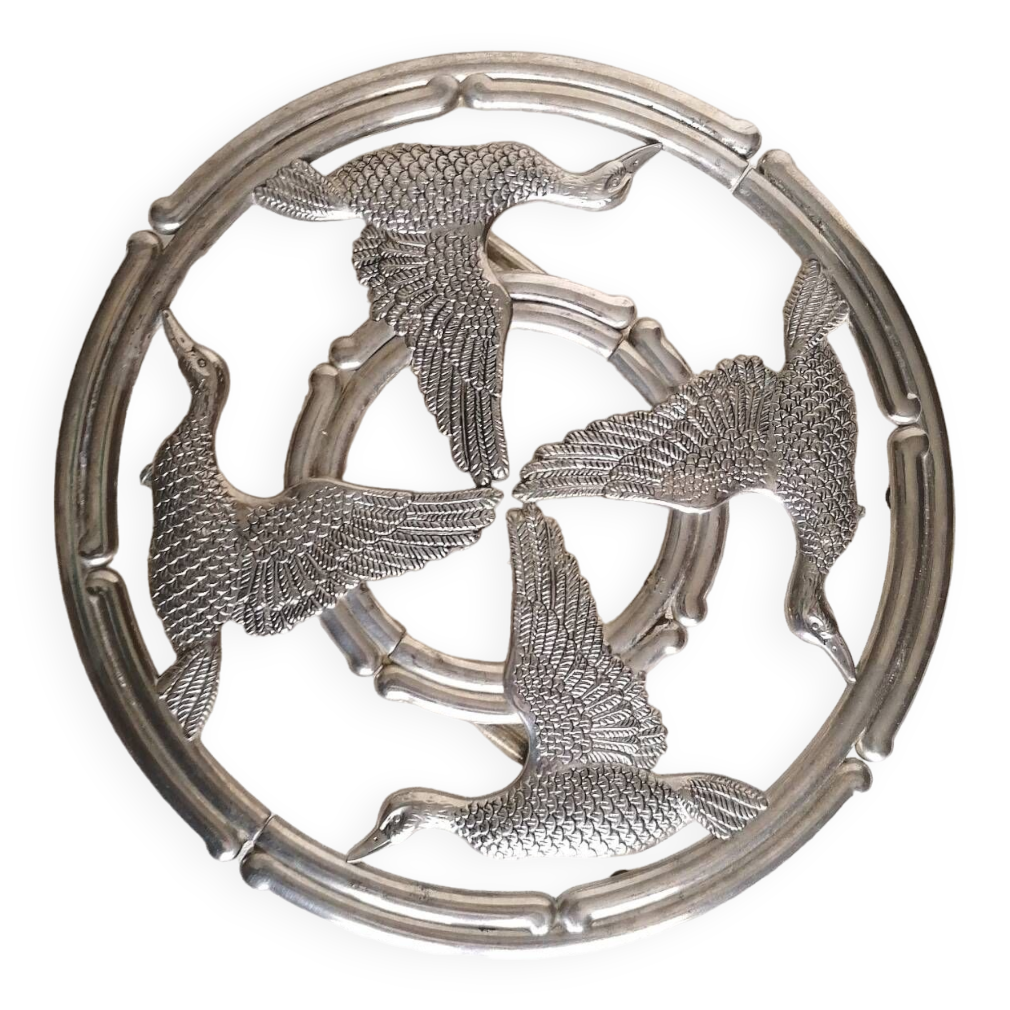Siléa silver metal trivet