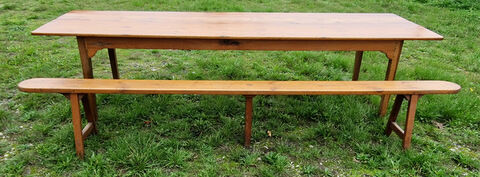 Farm table and bench