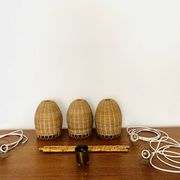 Wicker and Bamboo Cascading Lamp