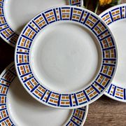 Set of 8 antique flat plates - Robinson de Badonvillier