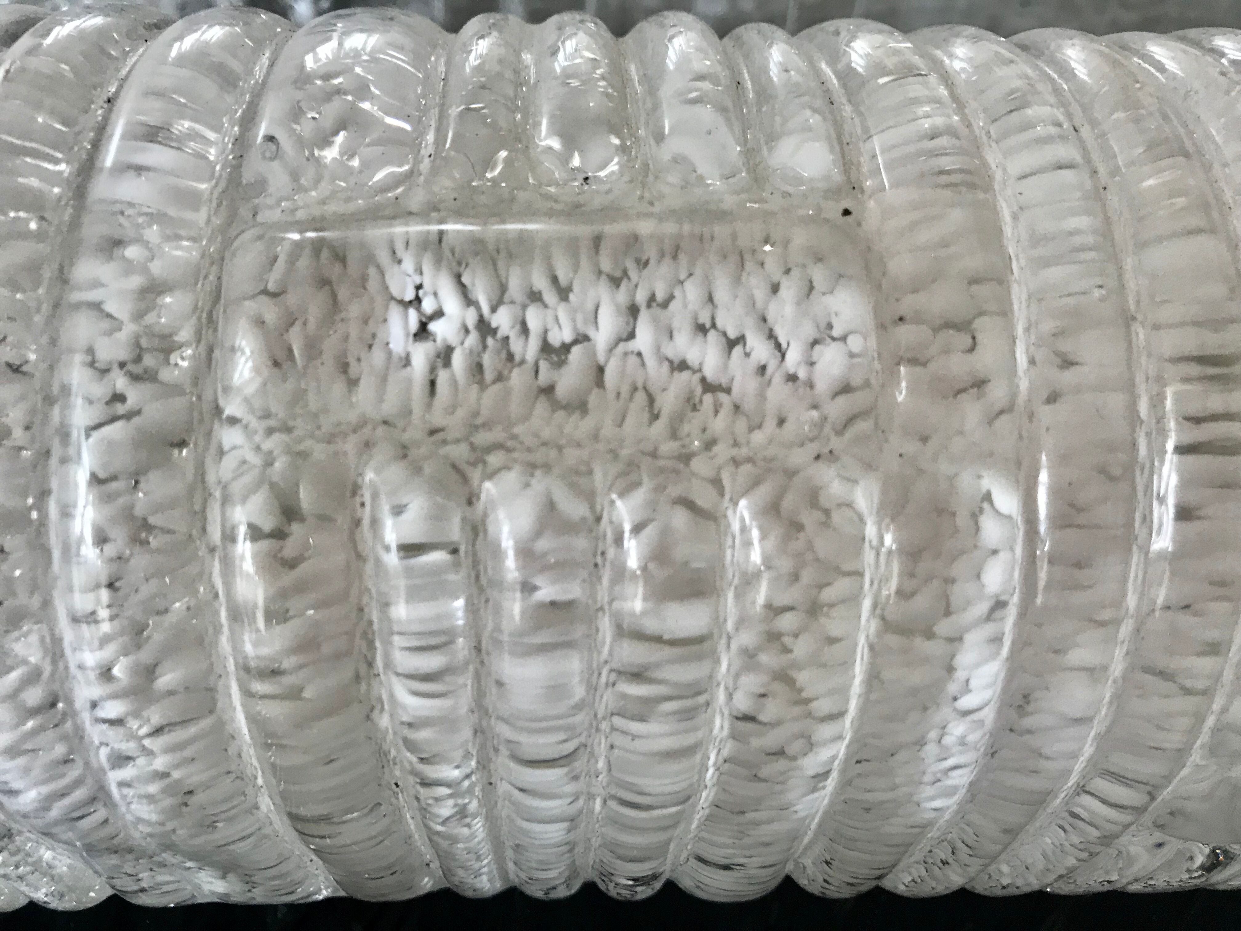 Set of three Barovier murano glass wall sconces