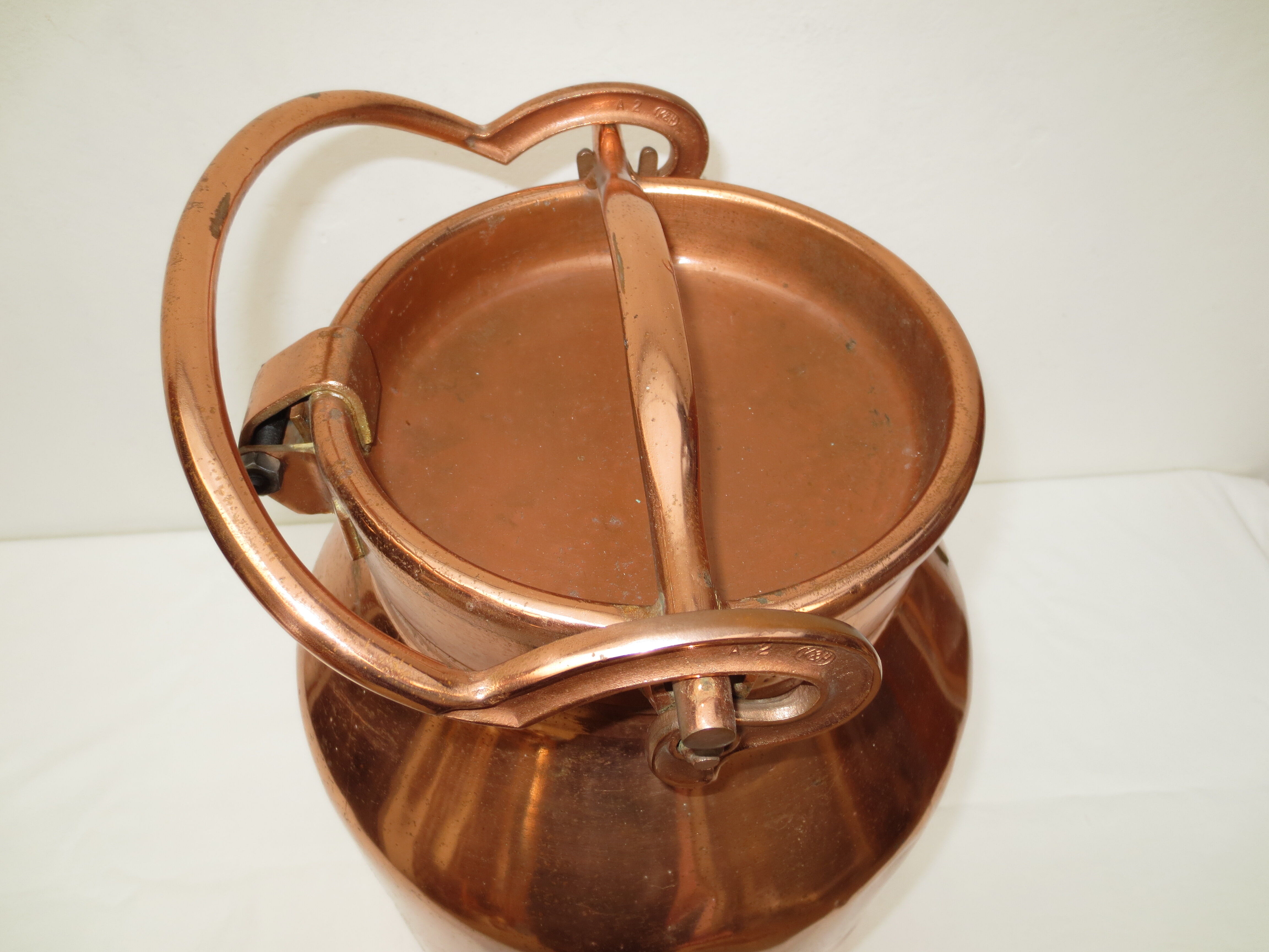 Copper milk pot from farm