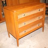Commode vintage en osier