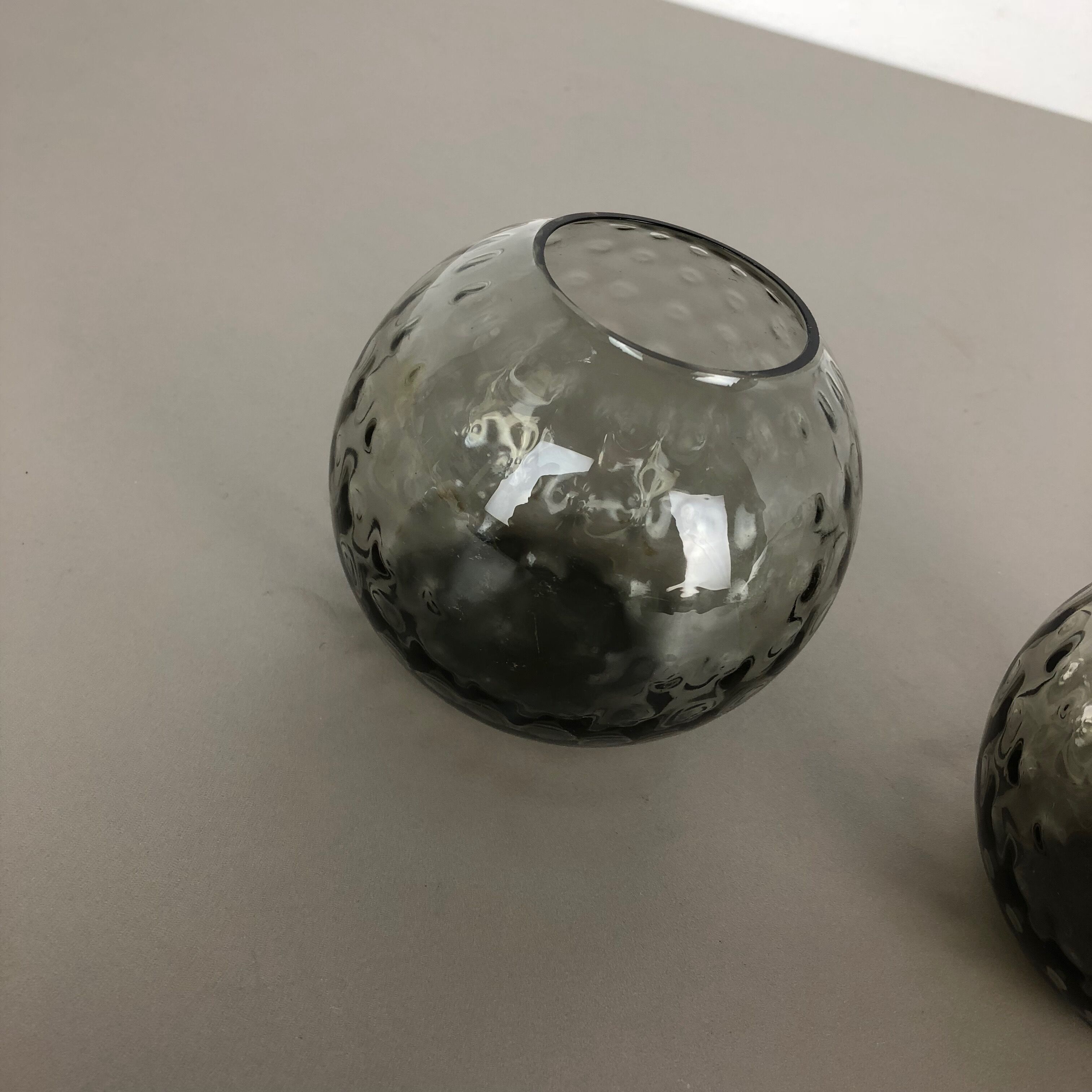 Vintage 1960s Set of 2 Turmalin Vases by Wilhelm Wagenfeld for WMF attrib., Germany BAUHAUS