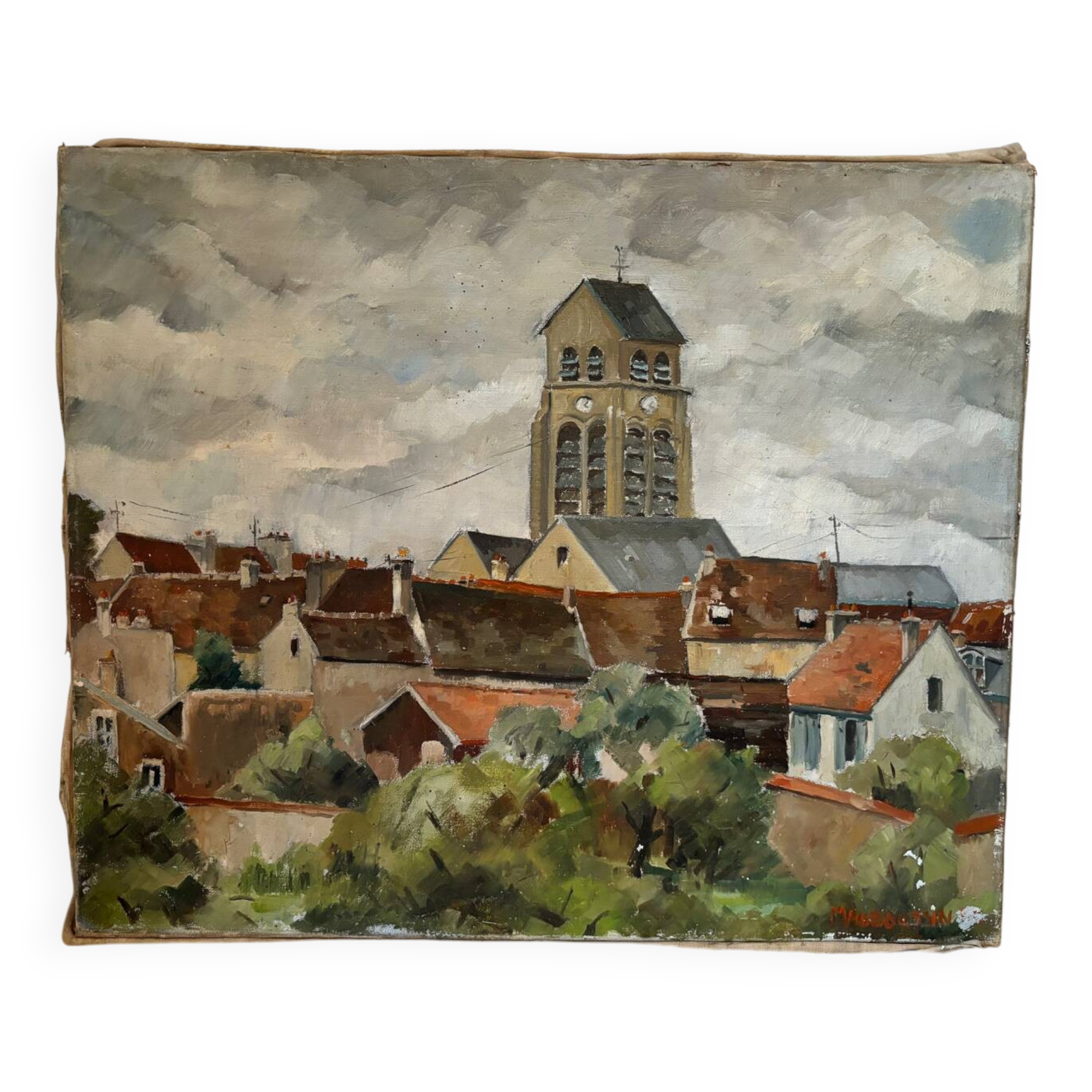 Village landscape signed Mauboussin
