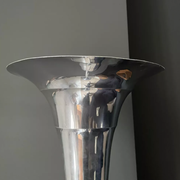 Vintage art deco floor lamp, chrome metal, France 1930