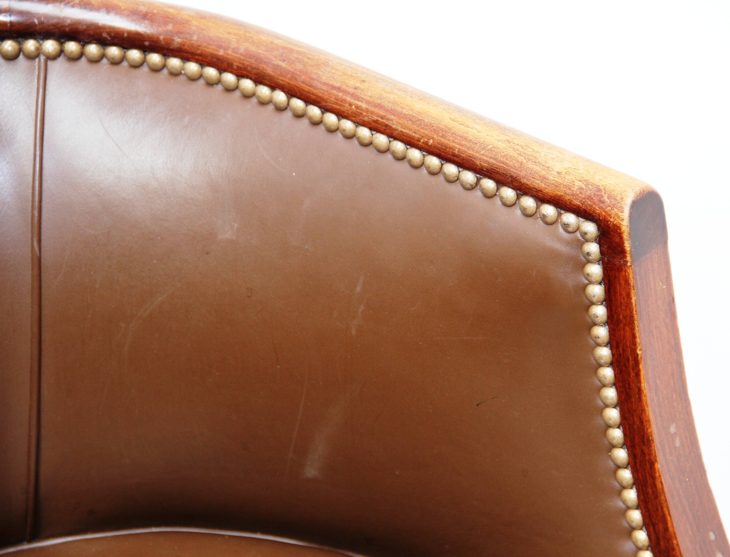 Pair of vintage barrel chairs