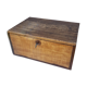 Old Malle Box Wood Storage - Vintage Key Clasp
