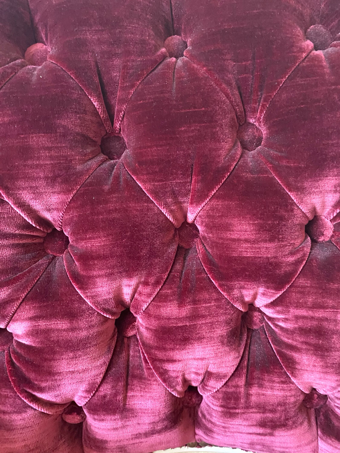 Pair of Louis XV style upholstered velvet armchairs