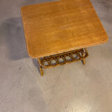 Rattan magazine holder table