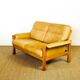 Complete camel leather lounge set from the 1960s.