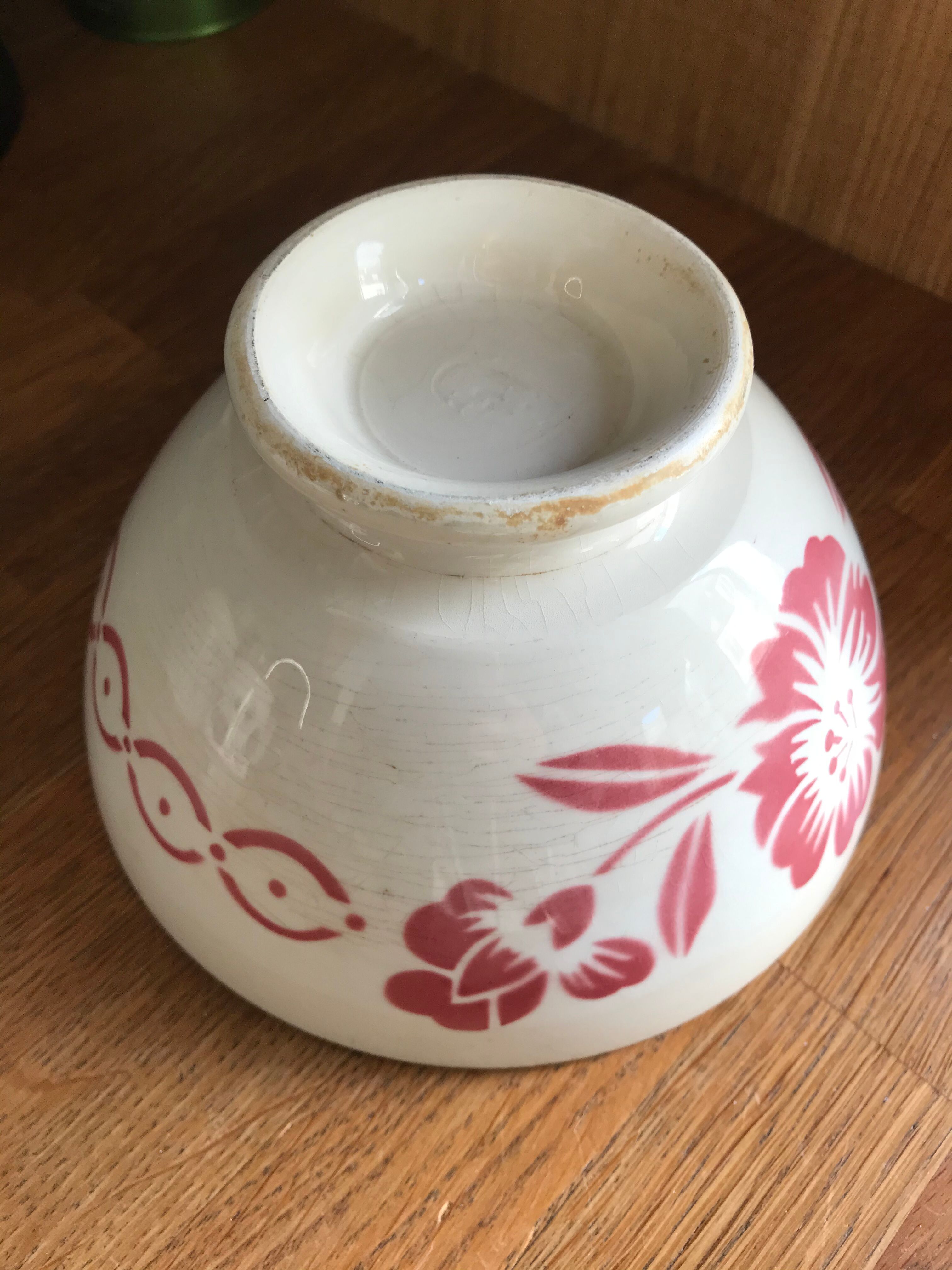 Old XXL bowl said bowl in Chabrot. Sarreguemines Digoin.
