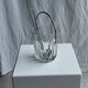 Small glass ice bucket with ladle H13.5