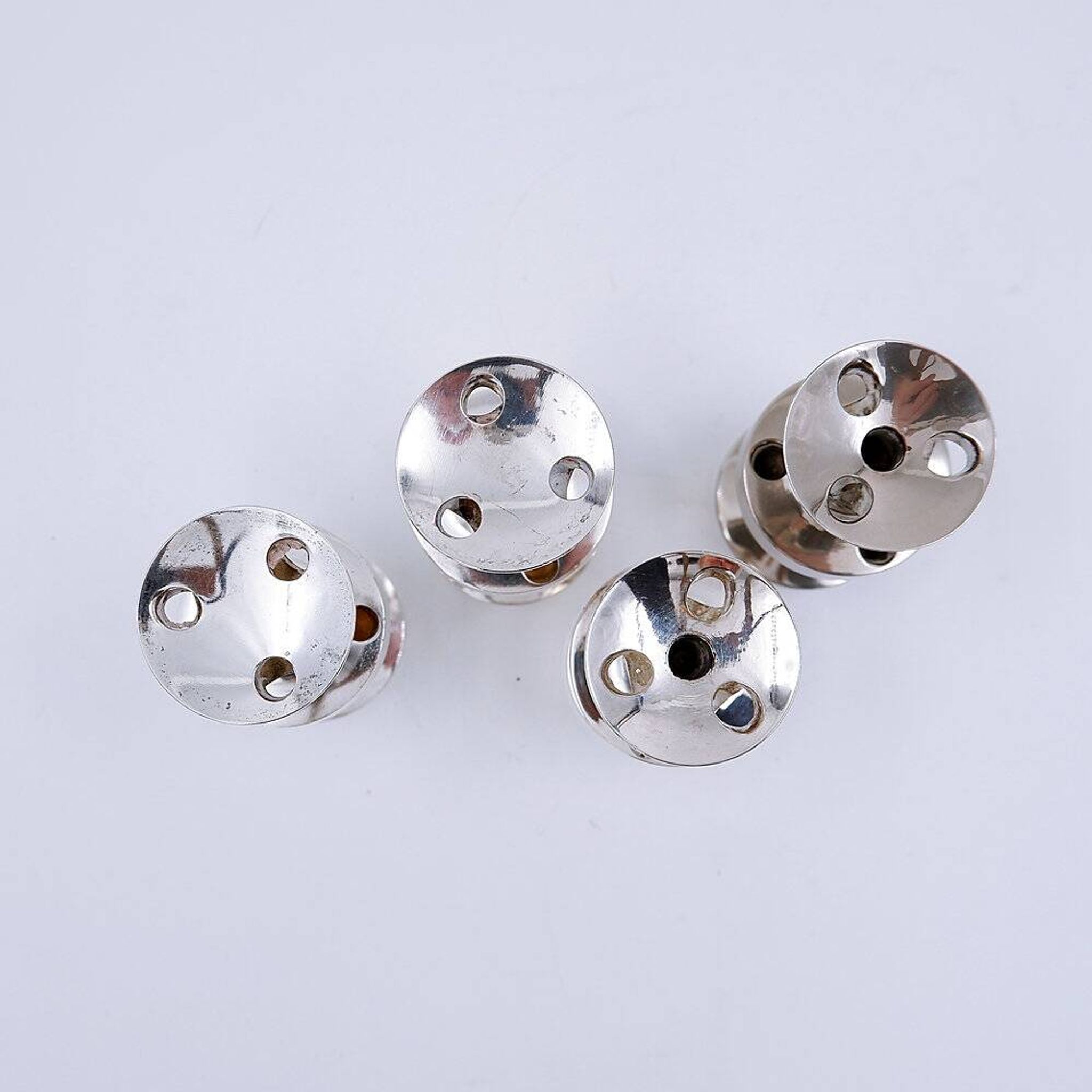 Set of 4 miniature candle holders by Erik Jörgensen, Denmark, 1950s.