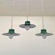 Enamelled industrial hanging lamp