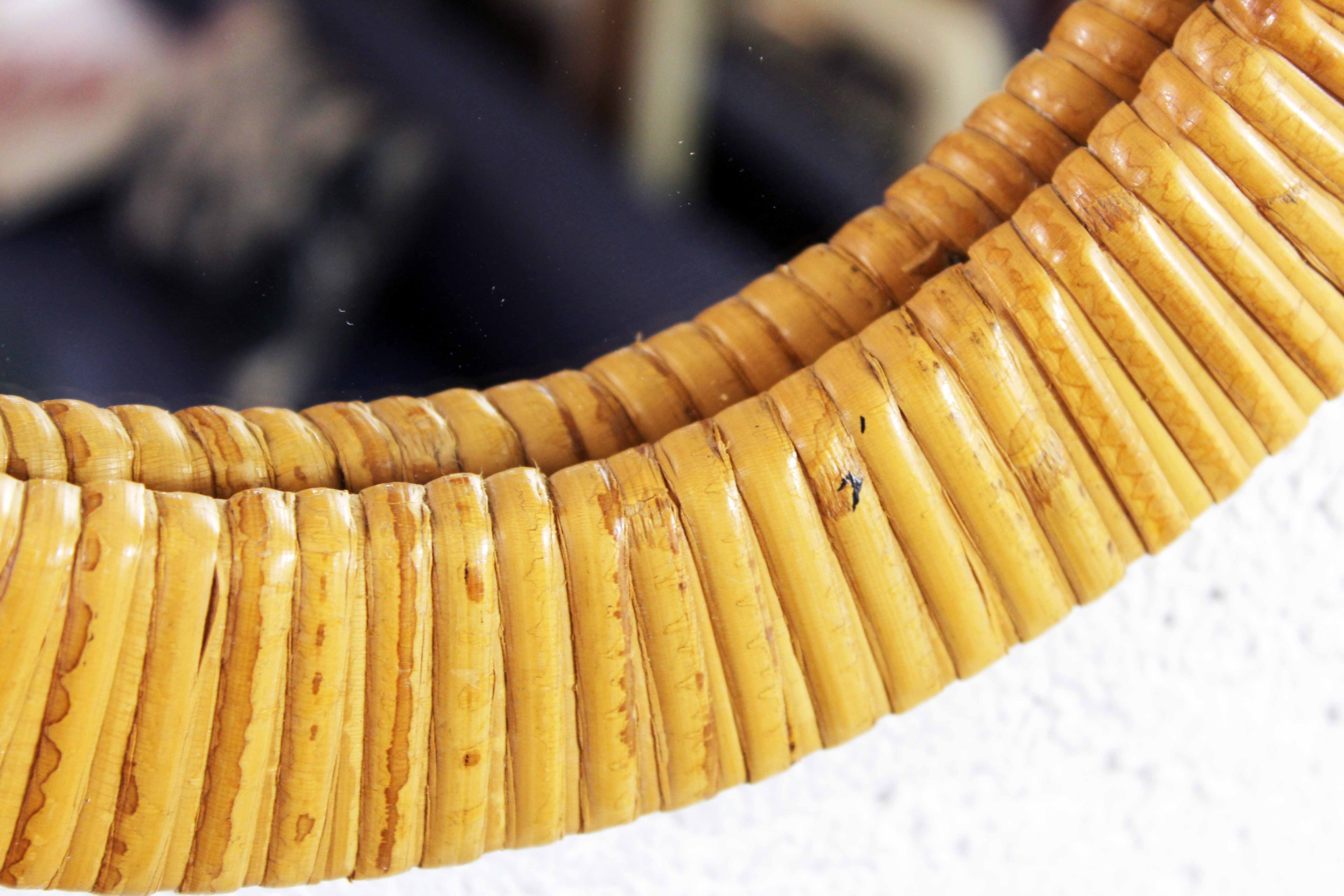 Vintage wicker mirror