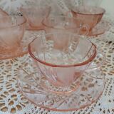 Set of 9 pink Vereco cups