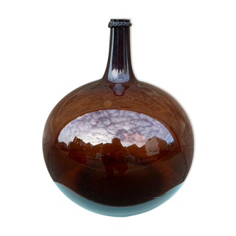 Demijohn brown lady amber jeanne 19th