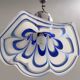 Postmodern blue & white murano glass pendant lamp