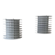 Pair of vintage wall lights, white lacquered metal, Borens, Sweden 1980
