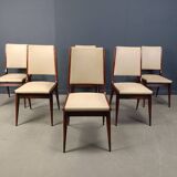 Set of 6 mid century italian dining chairs, 1950s - set of 6