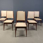 Set of 6 mid century italian dining chairs, 1950s - set of 6