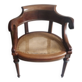 Armchair with canework and bronze detail