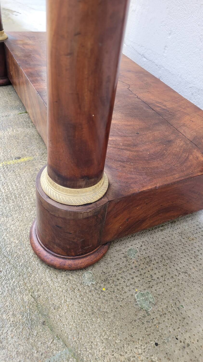 Console Empire en acajou et bronze, XIXème