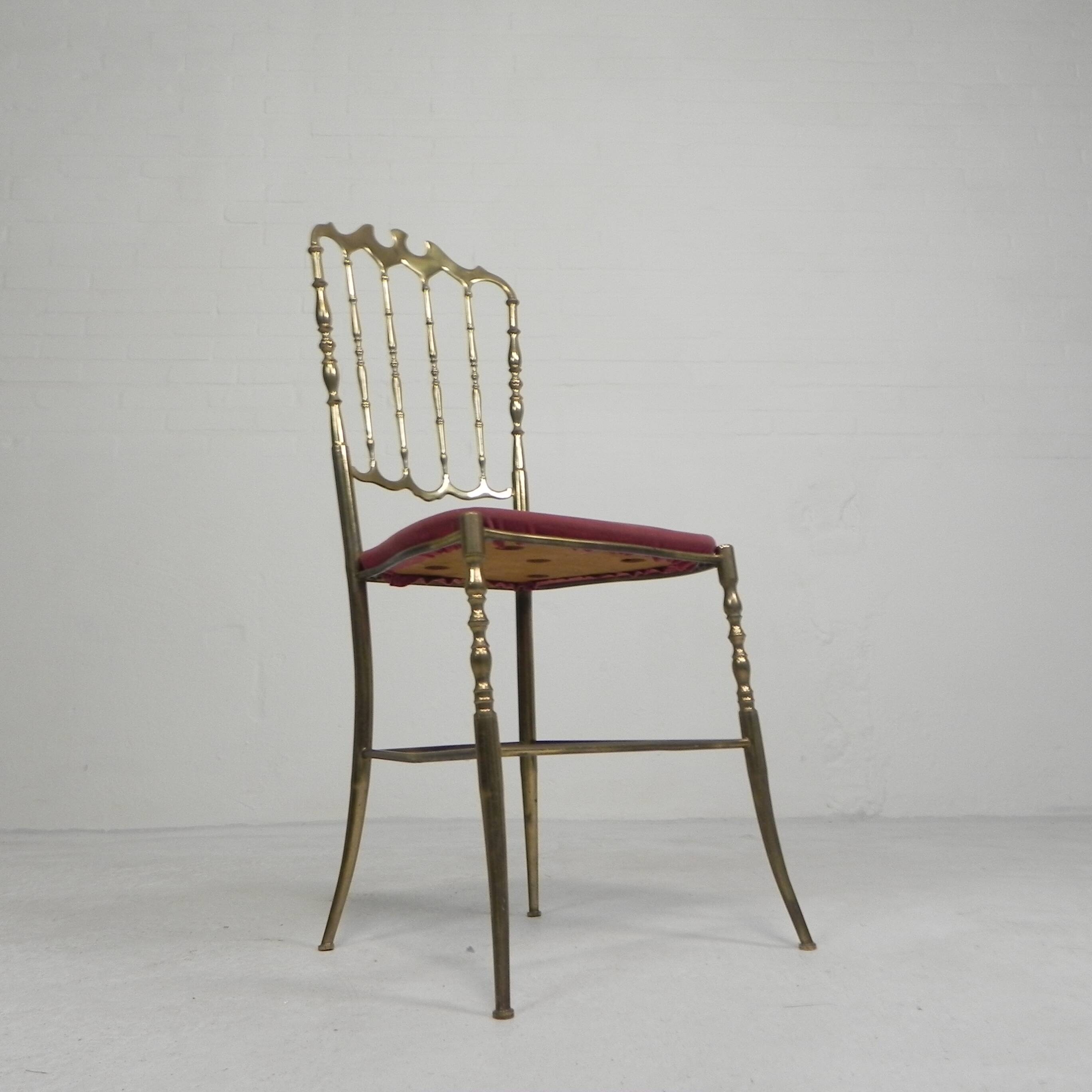 Chaise style Hollywood Regency, Chiavari, années 1960