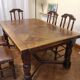Solid oak dining table