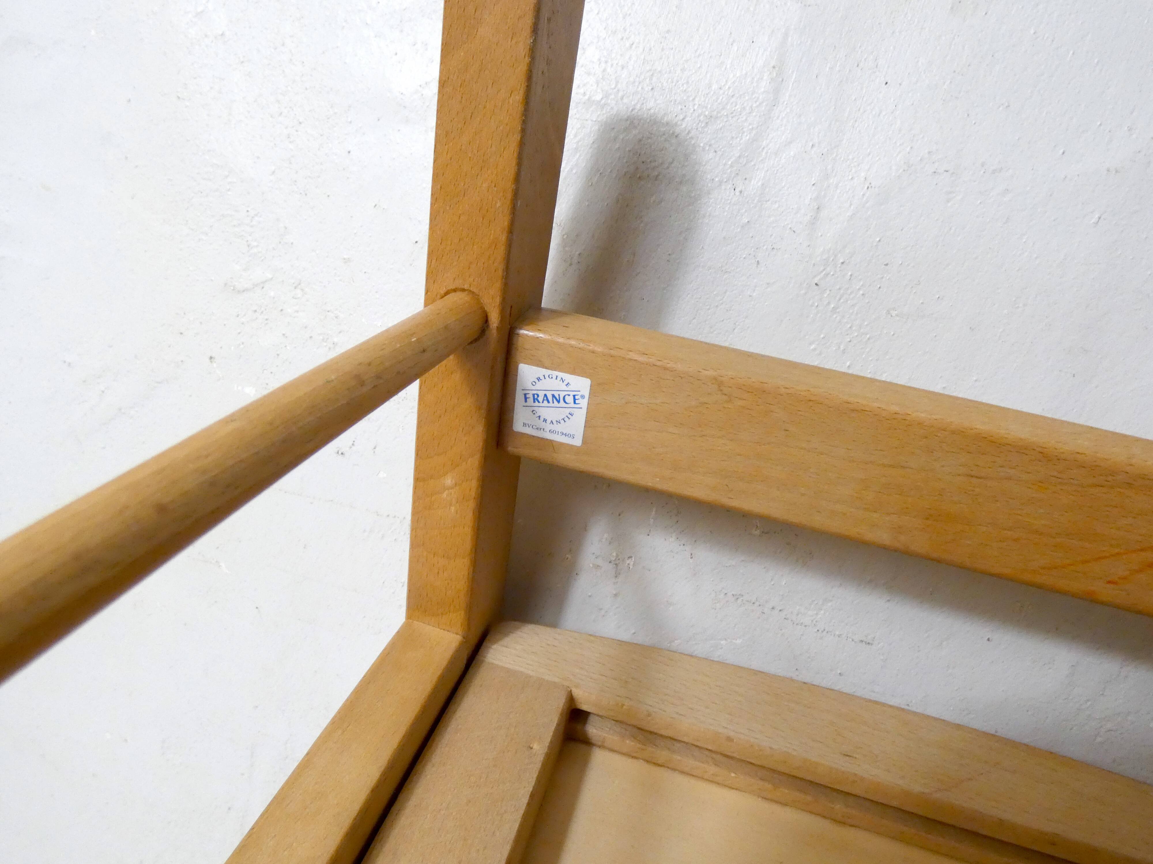 Small vintage combelle wooden chair for children