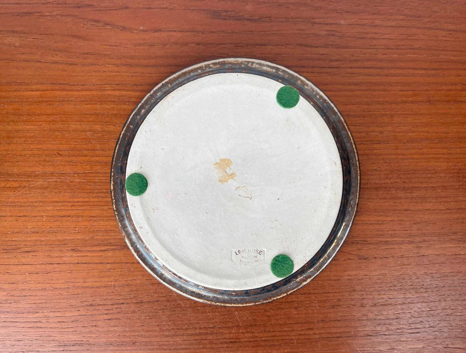 Danish pottery bowl in mid-century Lovemose style, 1960s.