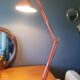 Ledu's vintage architect's lamp in orange sheet metal - 1960s