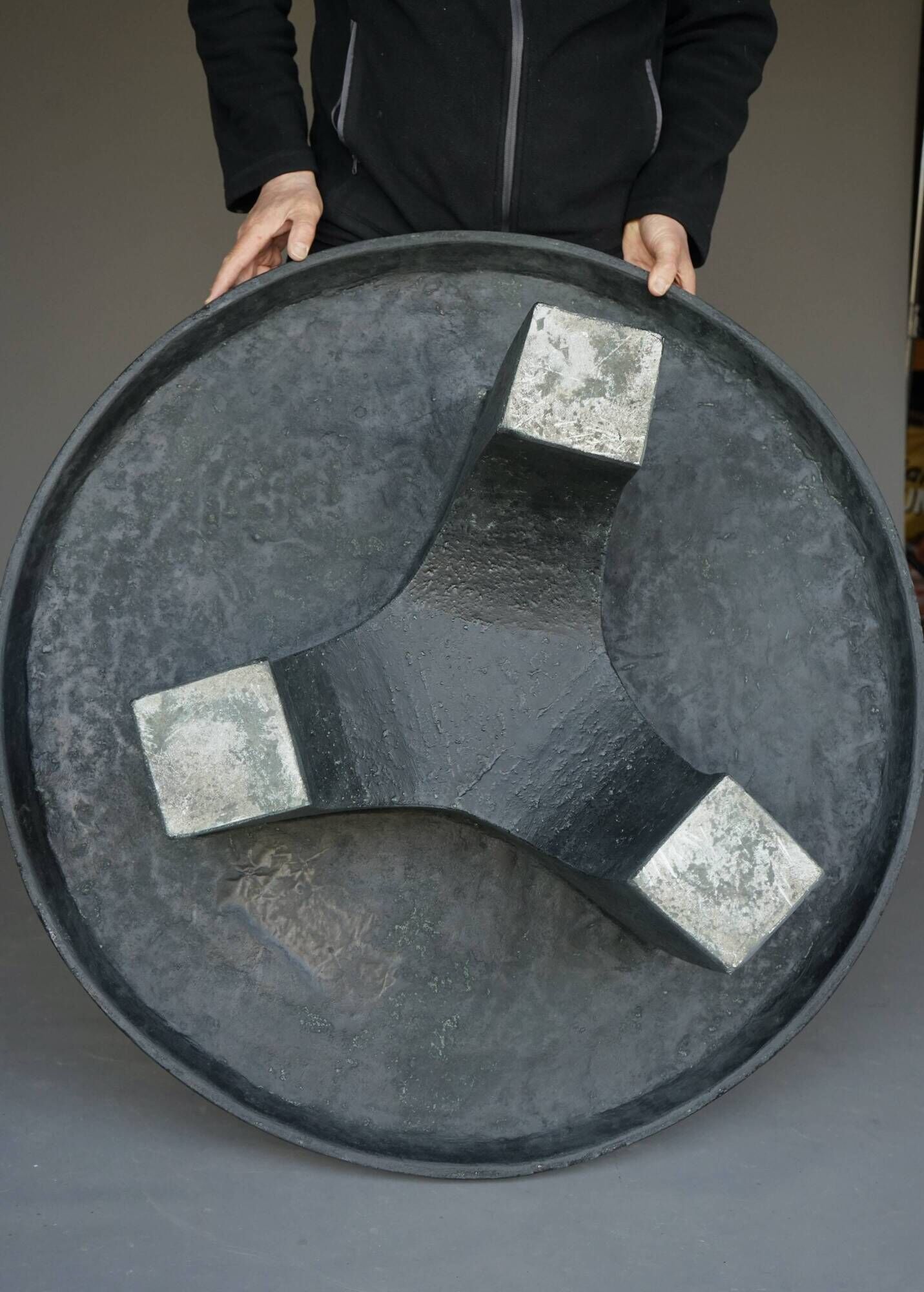 Dutch Brutalist Resin and Stone Coffee Table, 1970s