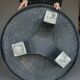 Dutch Brutalist Resin and Stone Coffee Table, 1970s