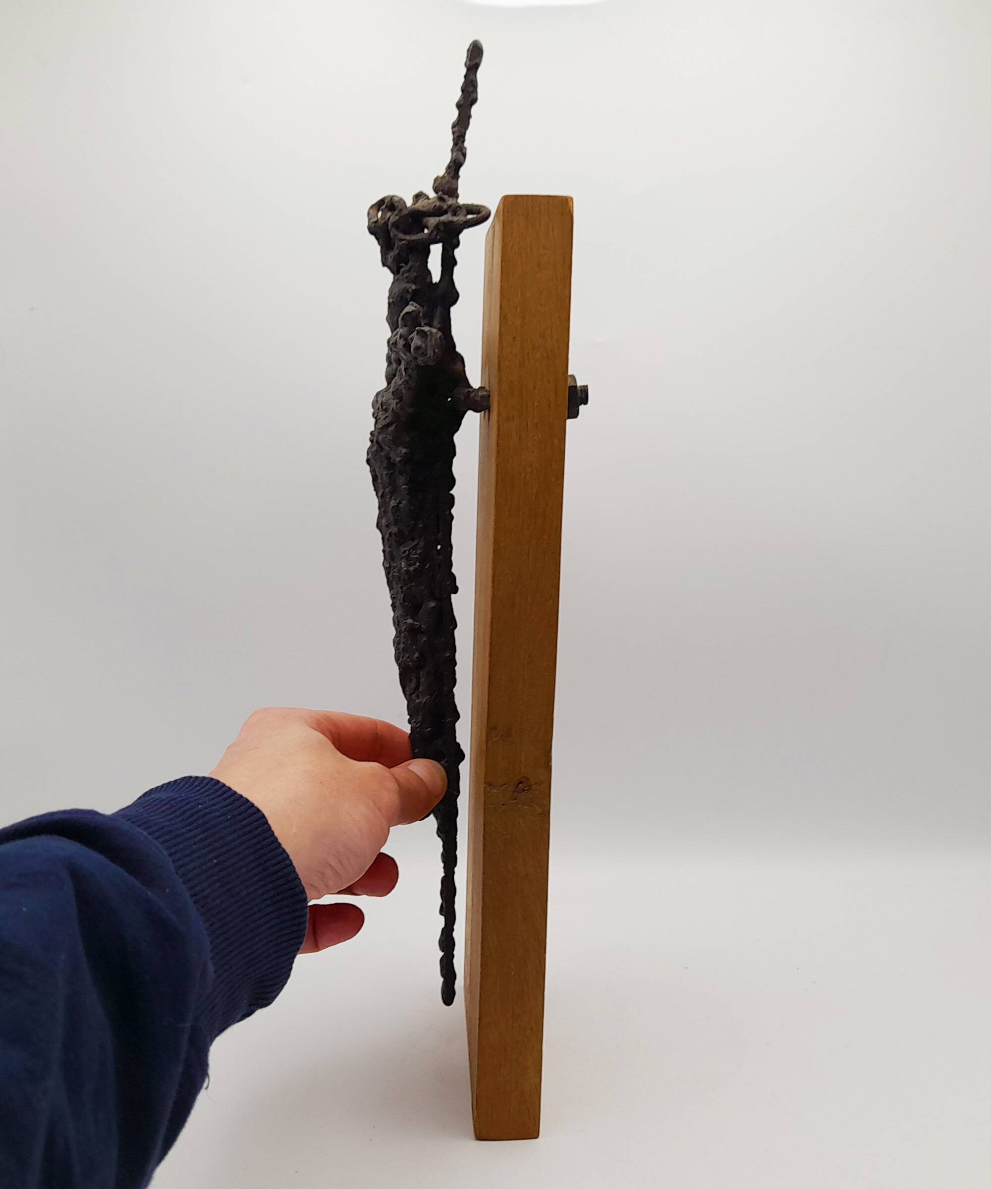 Brutalist sculpture, crucifix by René Mignion, France, 1967