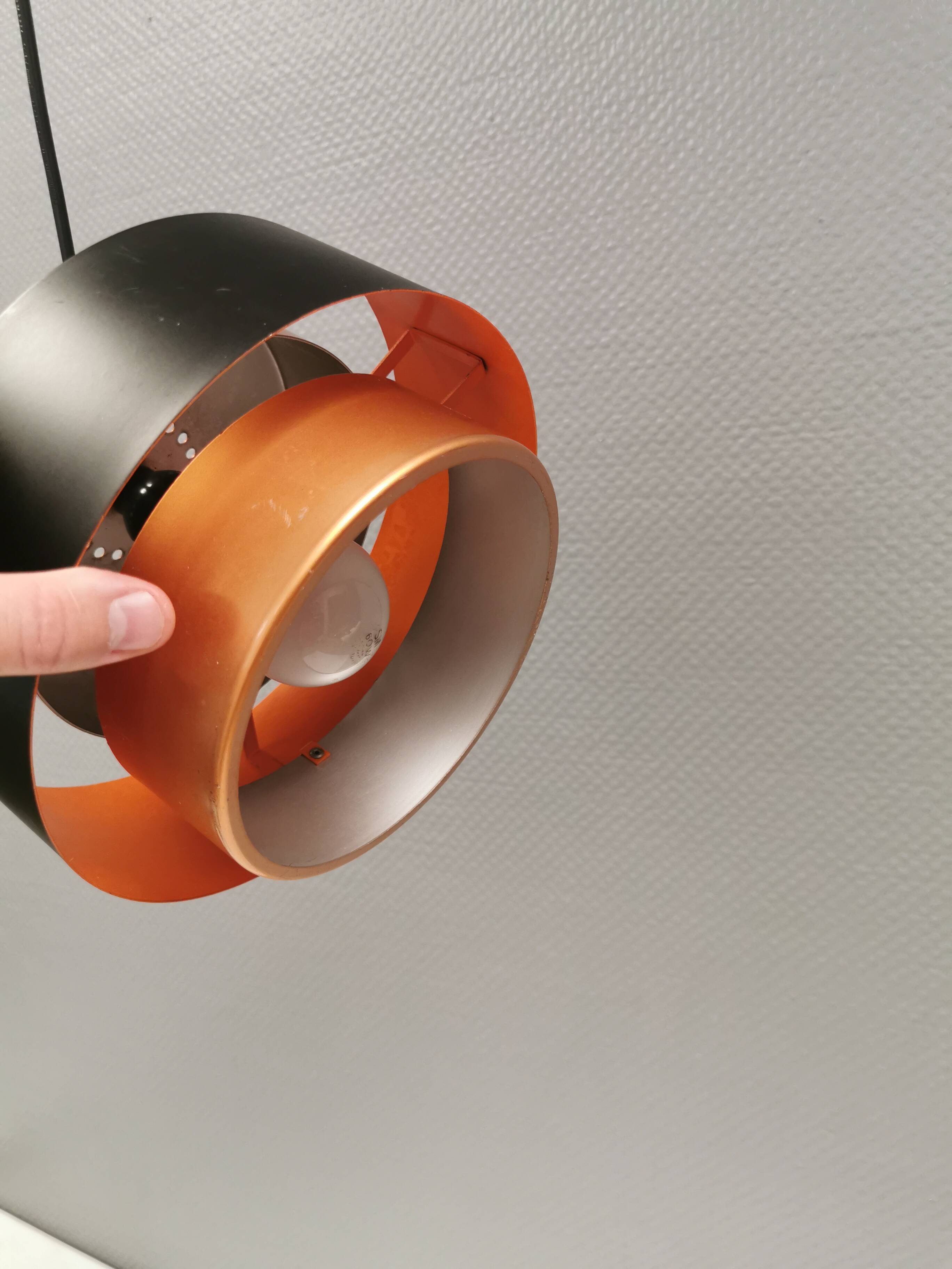 Juno hanging lamp by Jo Hammerborg, for Fog&Mørup Denmark 1966.
