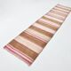 Light Brown Pink Striped Pattern Vintage Runner Rug, 77x350Cm