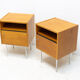 Paire de tables de chevet du milieu du siècle, années 1960, Tchécoslovaquie